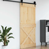 Door NARVIK 100x210 cm Solid Wood Pine - Top-Down View