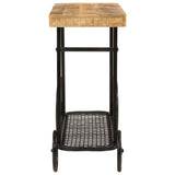 Console Table 112x36x76 cm Solid Wood Mango and Iron - Side View