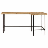 Desk 165x110x77 cm Solid Wood Mango and Iron - Side View