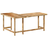 Desk 165x110x75 cm Solid Wood Mango - 45-Degree Angle