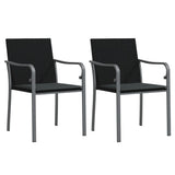 3 Piece Garden Dining Set with Cushions Poly Rattan and Steel