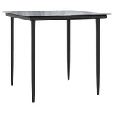 3 Piece Garden Dining Set with Cushions Poly Rattan and Steel - Rear View