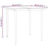 3 Piece Garden Dining Set with Cushions Poly Rattan and Steel - Extra Image