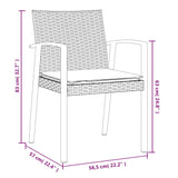 5 Piece Garden Dining Set with Cushions Poly Rattan and Steel - Extra Image