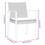 7 Piece Garden Dining Set with Cushions Poly Rattan and Steel