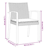 7 Piece Garden Dining Set with Cushions Poly Rattan and Steel - Extra Image