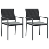 3 Piece Garden Dining Set with Cushions Poly Rattan and Steel - Top-Down View