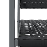 5 Piece Garden Dining Set Poly Rattan and Steel - Close-Up Angle