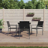 5 Piece Garden Dining Set Poly Rattan and Steel