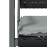 7 Piece Garden Dining Set with Cushions Poly Rattan and Steel - Close-Up Angle