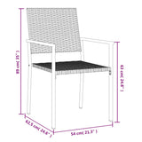 7 Piece Garden Dining Set Poly Rattan and Steel