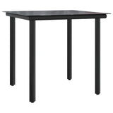 5 Piece Garden Dining Set Poly Rattan and Steel