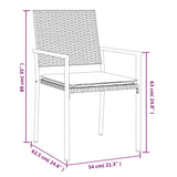 7 Piece Garden Dining Set with Cushions Poly Rattan and Steel - Extra Image