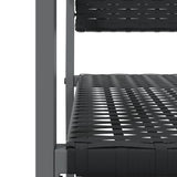 5 Piece Garden Dining Set Poly Rattan and Steel - Close-Up Angle