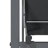 3 Piece Garden Dining Set Black Textilene and Steel - Low Angle