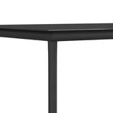 7 Piece Garden Dining Set Black Textilene and Steel
