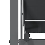 3 Piece Garden Dining Set Black Textilene and Steel - Low Angle