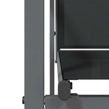 7 Piece Garden Dining Set Black Textilene and Steel - Low Angle