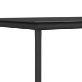 3 Piece Garden Dining Set with Cushions Black Poly Rattan and Steel - Close-Up Angle