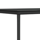 5 Piece Garden Dining Set with Cushions Black Poly Rattan and Steel - Close-Up Angle