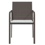 Garden Chairs with Cushions 6 pcs Brown 56x59x84 cm Poly Rattan