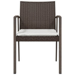 Garden Chairs with Cushions 4 pcs Brown 56.5x57x83 cm