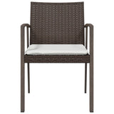 Garden Chairs with Cushions 4 pcs Brown 56.5x57x83 cm Poly Rattan - Top-Down View