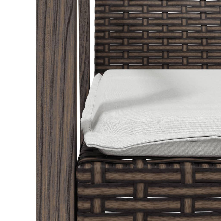 Garden Chairs with Cushions 4 pcs Brown 56.5x57x83 cm
