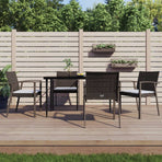 Garden Chairs with Cushions 4 pcs Brown 56.5x57x83 cm