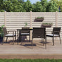 Garden Chairs with Cushions 4 pcs Brown 56.5x57x83 cm
