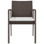 Garden Chairs with Cushions 6 pcs Brown 56.5x57x83 cm