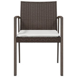 Garden Chairs with Cushions 6 pcs Brown 56.5x57x83 cm Poly Rattan - Top-Down View