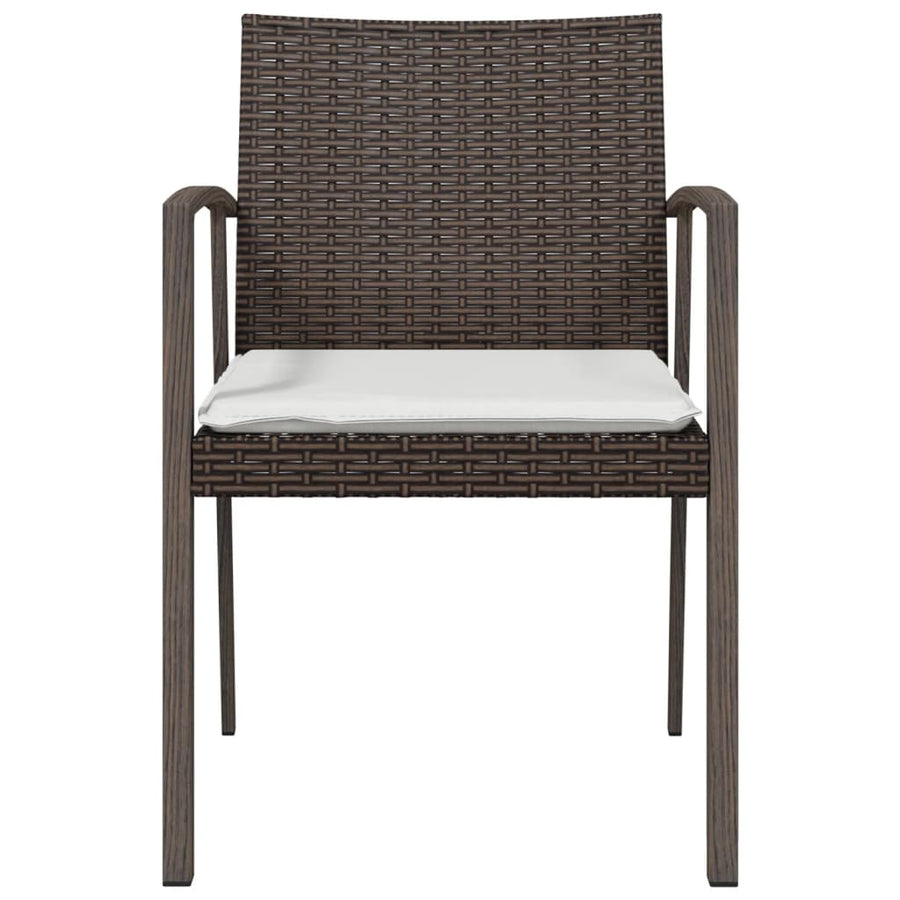 Garden Chairs with Cushions 6 pcs Brown 56.5x57x83 cm