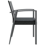 Garden Chairs with Cushions 6 pcs Black 56.5x57x83 cm
