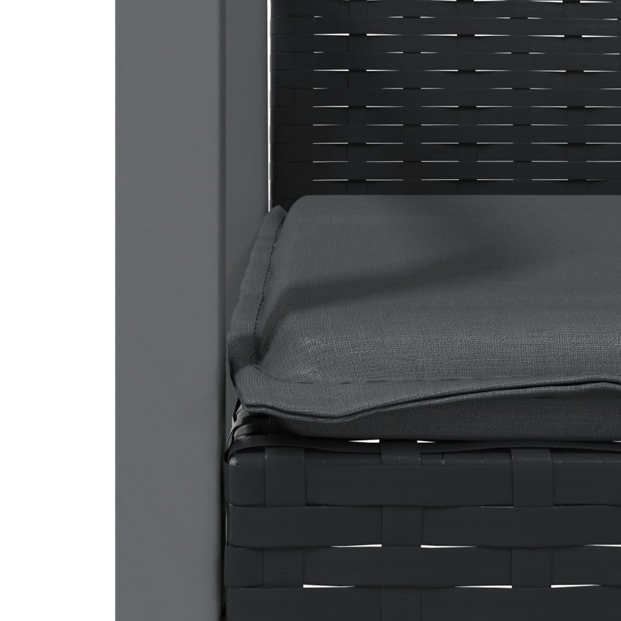 Garden Chairs with Cushions 6 pcs Black 56.5x57x83 cm