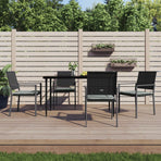Garden Chairs with Cushions 4 pcs Black 54x62.5x89 cm