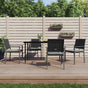 Garden Chairs with Cushions 4 pcs Black 54x62.5x89 cm