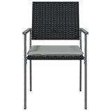 Garden Chairs with Cushions 6 pcs Black 54x62.5x89 cm Poly Rattan