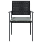 Garden Chairs with Cushions 6 pcs Black 54x62.5x89 cm