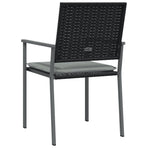 Garden Chairs with Cushions 6 pcs Black 54x62.5x89 cm