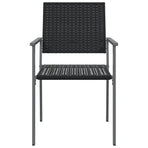 Garden Chairs 4 pcs Black 54x62.5x89 cm Poly Rattan