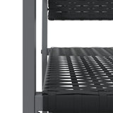 Garden Chairs 4 pcs Black 54x62.5x89 cm Poly Rattan - Close-Up Angle