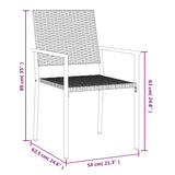Garden Chairs 4 pcs Black 54x62.5x89 cm Poly Rattan - Low Angle