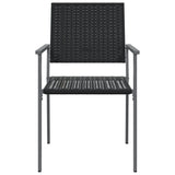 Garden Chairs 6 pcs Black 54x62.5x89 cm Poly Rattan