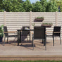 Garden Chairs 4 pcs Black 55x61.5x90 cm Textilene and Steel