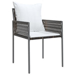 Garden Chairs with Cushions 6 pcs Brown 54x61x83 cm Poly Rattan