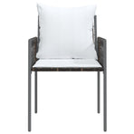 Garden Chairs with Cushions 6 pcs Brown 54x61x83 cm Poly Rattan
