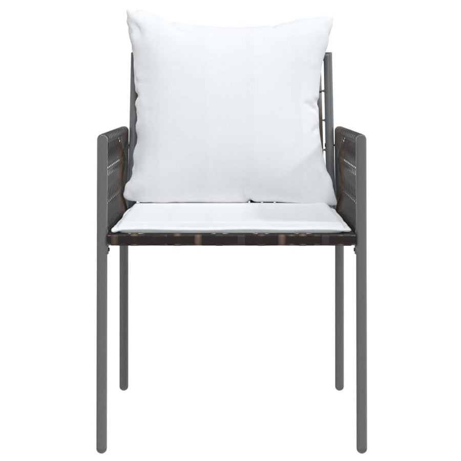 Garden Chairs with Cushions 6 pcs Brown 54x61x83 cm Poly Rattan