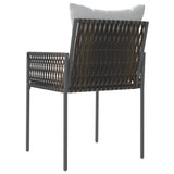 Garden Chairs with Cushions 6 pcs Brown 54x61x83 cm Poly Rattan