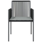 Garden Chairs with Cushions 4 pcs Black 54x60.5x83.5 cm